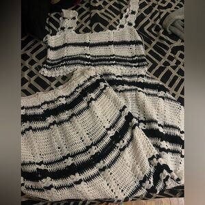 Women’s Free People Donni Sweater Set Midi Skirt Tank Crochet Coverup